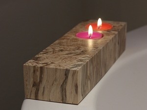 Beech candle holder