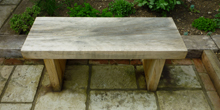 Oak garden bench
