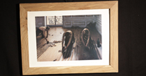 Weathered oak picture frame