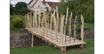 Split chestnut & steel bridge