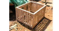 Oak lathe planter