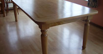 Turned chestnut dining table