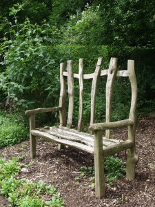 Chestnut garden bench