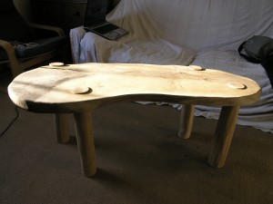 Oak and chestnut coffee table