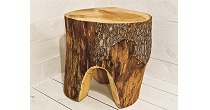 Cedar trunk stool